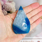 Blue (Dyed) Druzy Agate Flame | Freeform 7.5cm