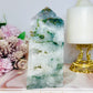 Druzy Moss Agate Thick Chunky Tower 481g