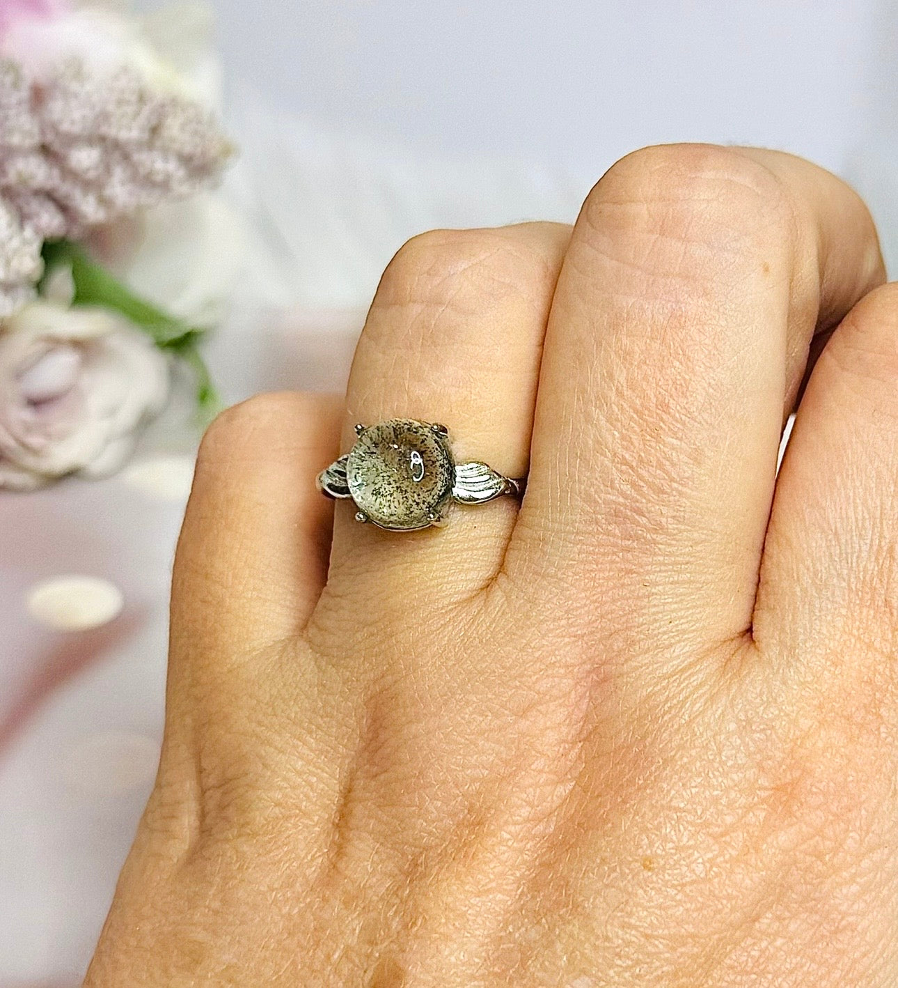 Garden Quartz Adjustable Ring in Gift Bag