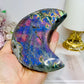 High Grade Large Labradorite Carved Moon Full of Flash 18.5cm