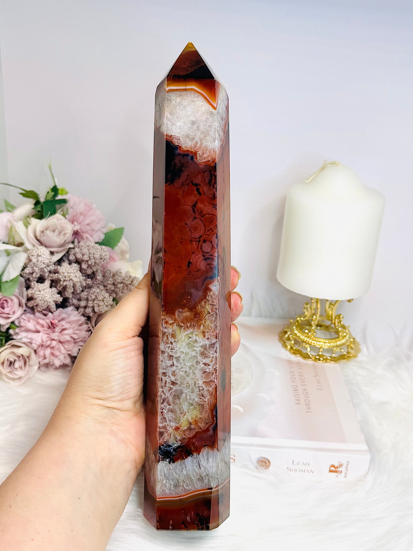 Huge Unique Carnelian Tower 28cm 1.08KG