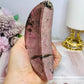 Large Rhodonite Moon Bowl 449g