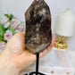 Large Smokey Lemurian Quartz Freeform on Stand 20cm 770g
