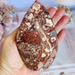 Absolutely Beautiful Natural Brecciated Jasper Carved Flame | Freeform From Brazil 521grams 13cm