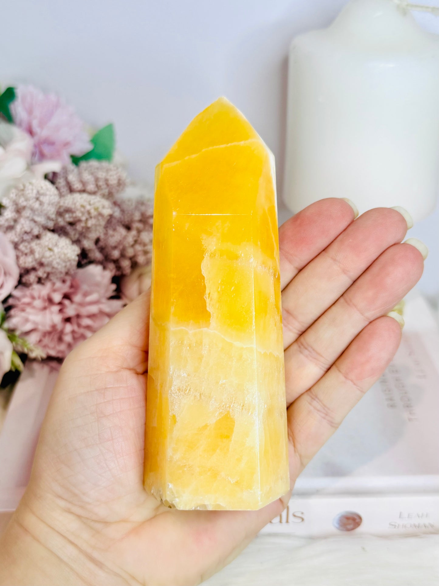 Orange Calcite Tower 13cm