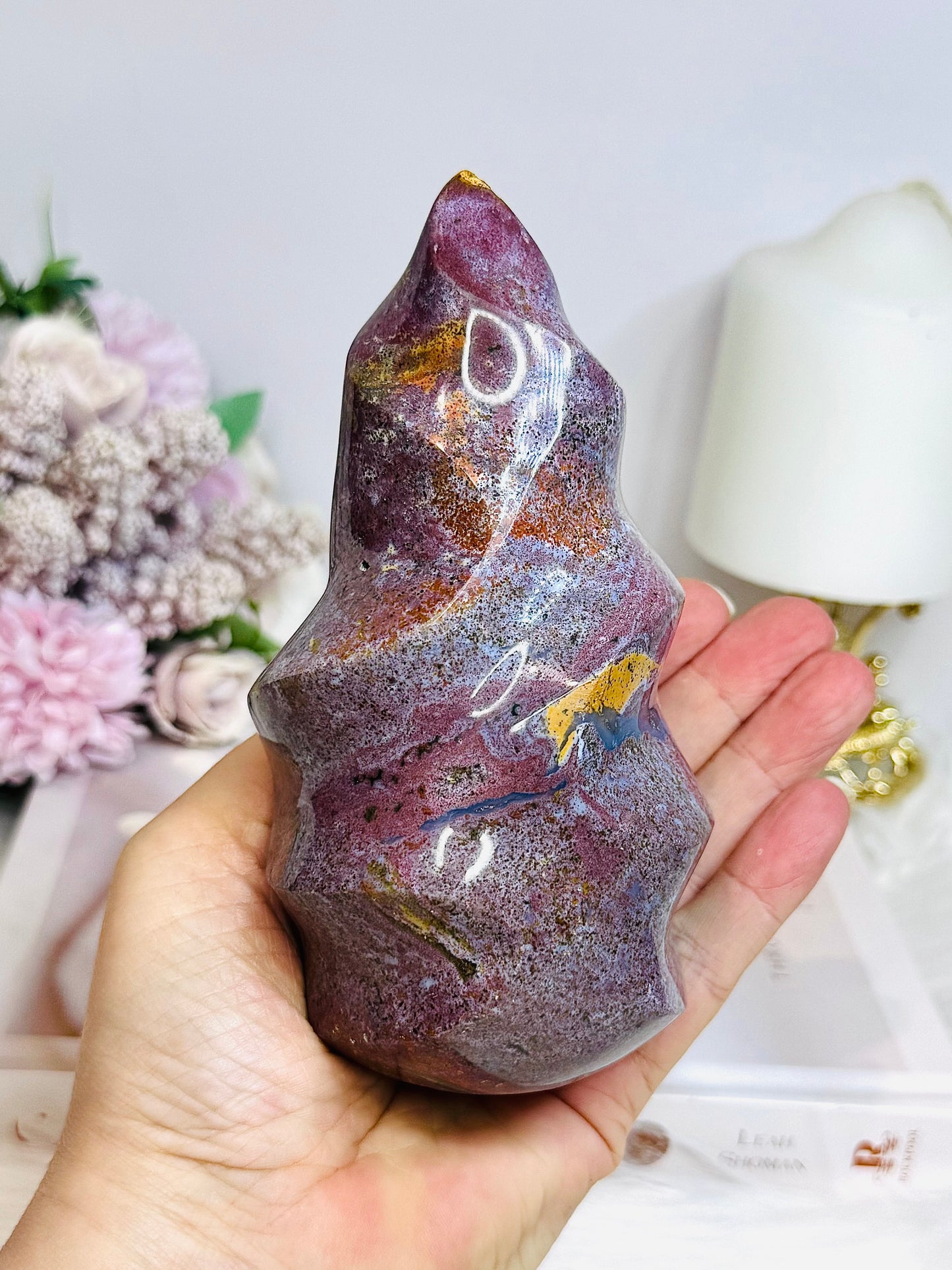 Large High Grade Ocean Jasper Flame 14cm 632g