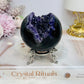Large Druzy Amethyst Sphere on Stand 358g