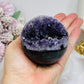 Large Druzy Amethyst Sphere on Stand 381g