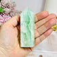 Pistachio Calcite Druzy Tower 9cm