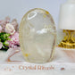 Clear Quartz Freeform with Golden Healer Inclusions 11.5cm 552g