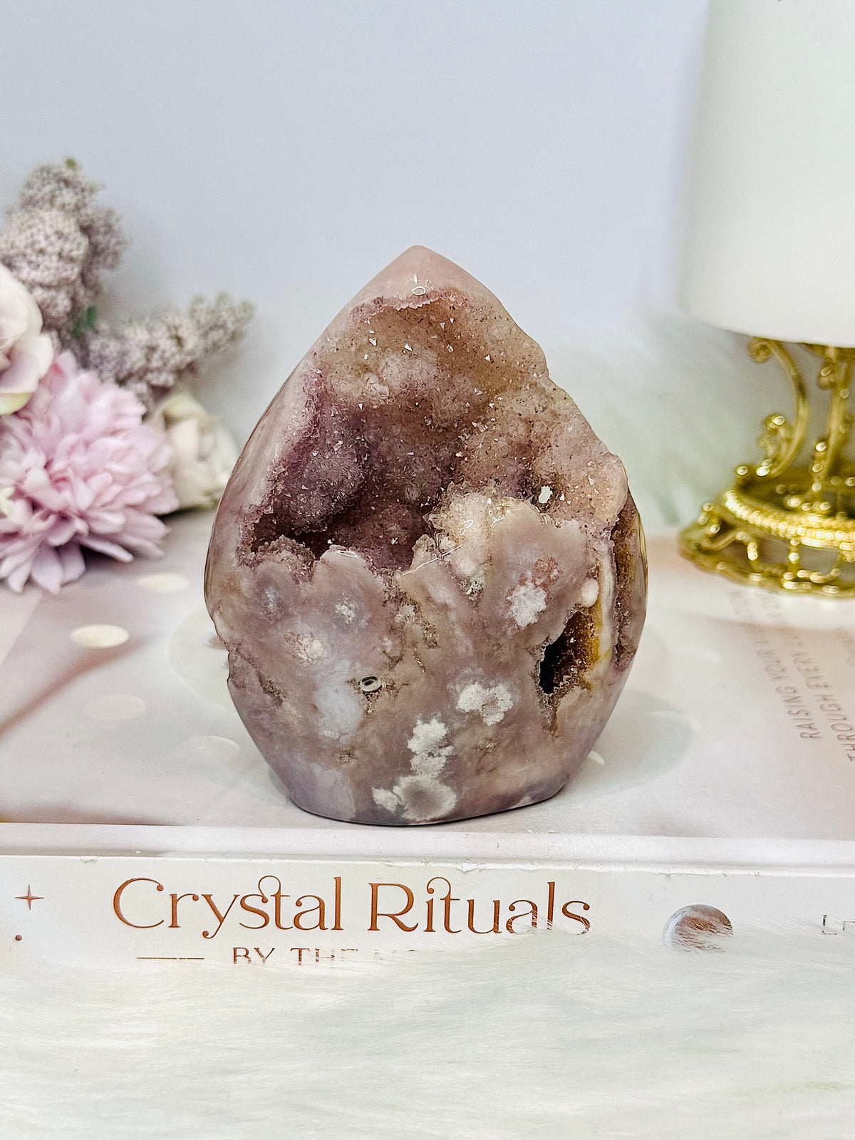 Druzy Pink Amethyst Freeform | Flame 10cm 239g