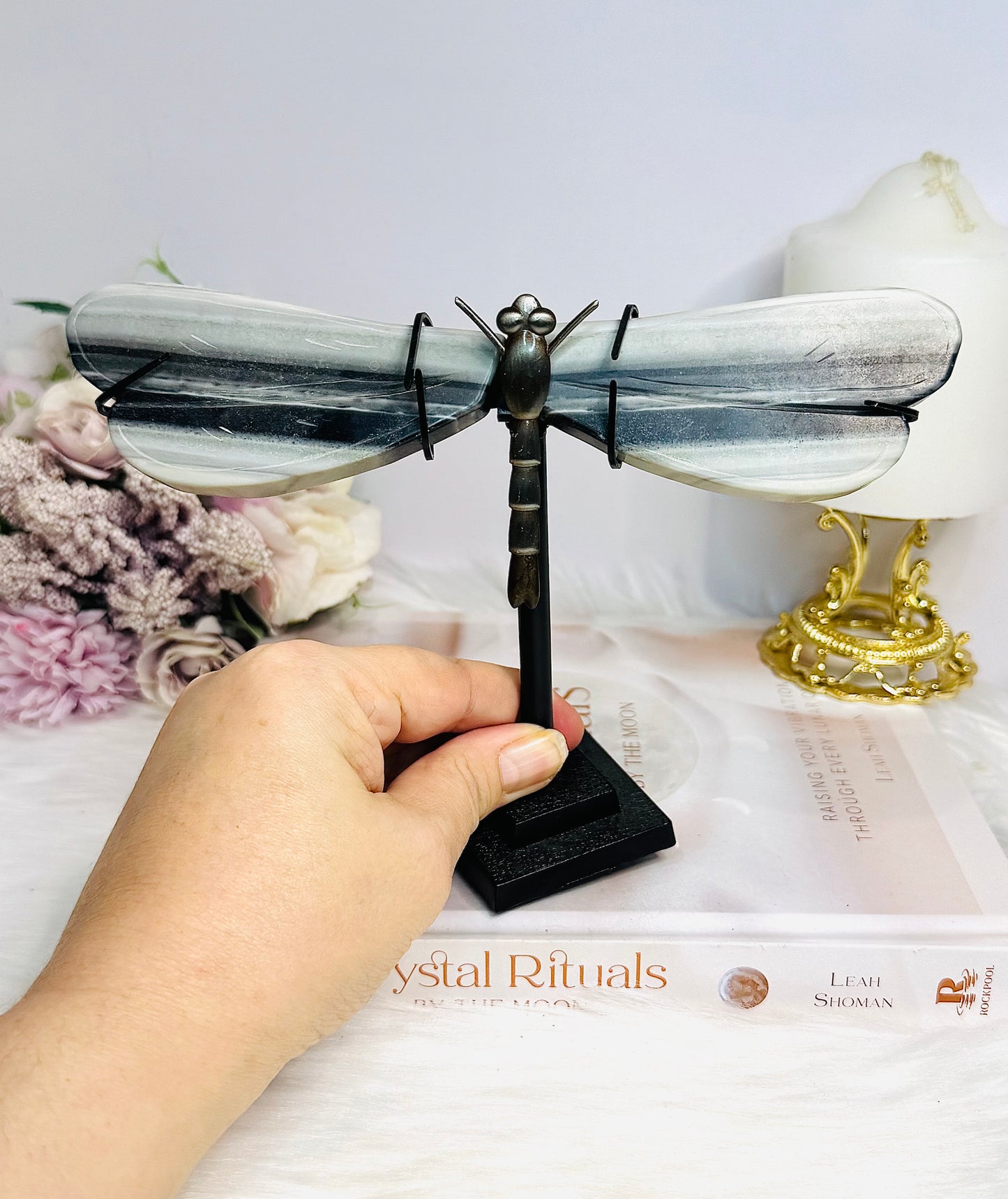 Large Thai Chi Stone Dragonfly 13cm x 19cm