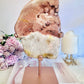 Large 1.34KG 27cm Pink Amethyst Natural Chunky Druzy Slab On Rose Gold Stand From Brazil