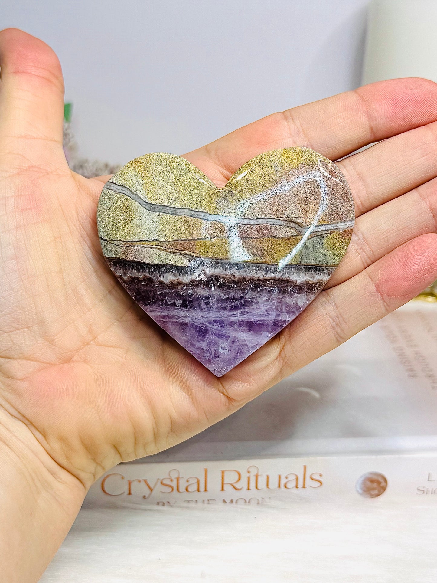 Crazy Lace Amethyst Heart 7.5cm