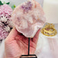 Natural Druzy Pink Amethyst Slab on Stand 15cm