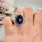 Stunning Amethyst Adjustable Ring In Gift Bag