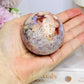 High Grade Pink Amethyst Sugar Druzy Sphere on Stand 281g