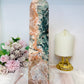 Huge Pink Amethyst Druzy Chunky Tower with Green Jasper Inclusions 27cm 1.7KG