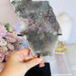 Natural Zeolite | Flower Amethyst Slab on Custom Made Stand 22cm (Inc Stand)