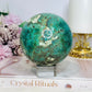 Huge Natural Chrysocolla Sphere On Stand 962g