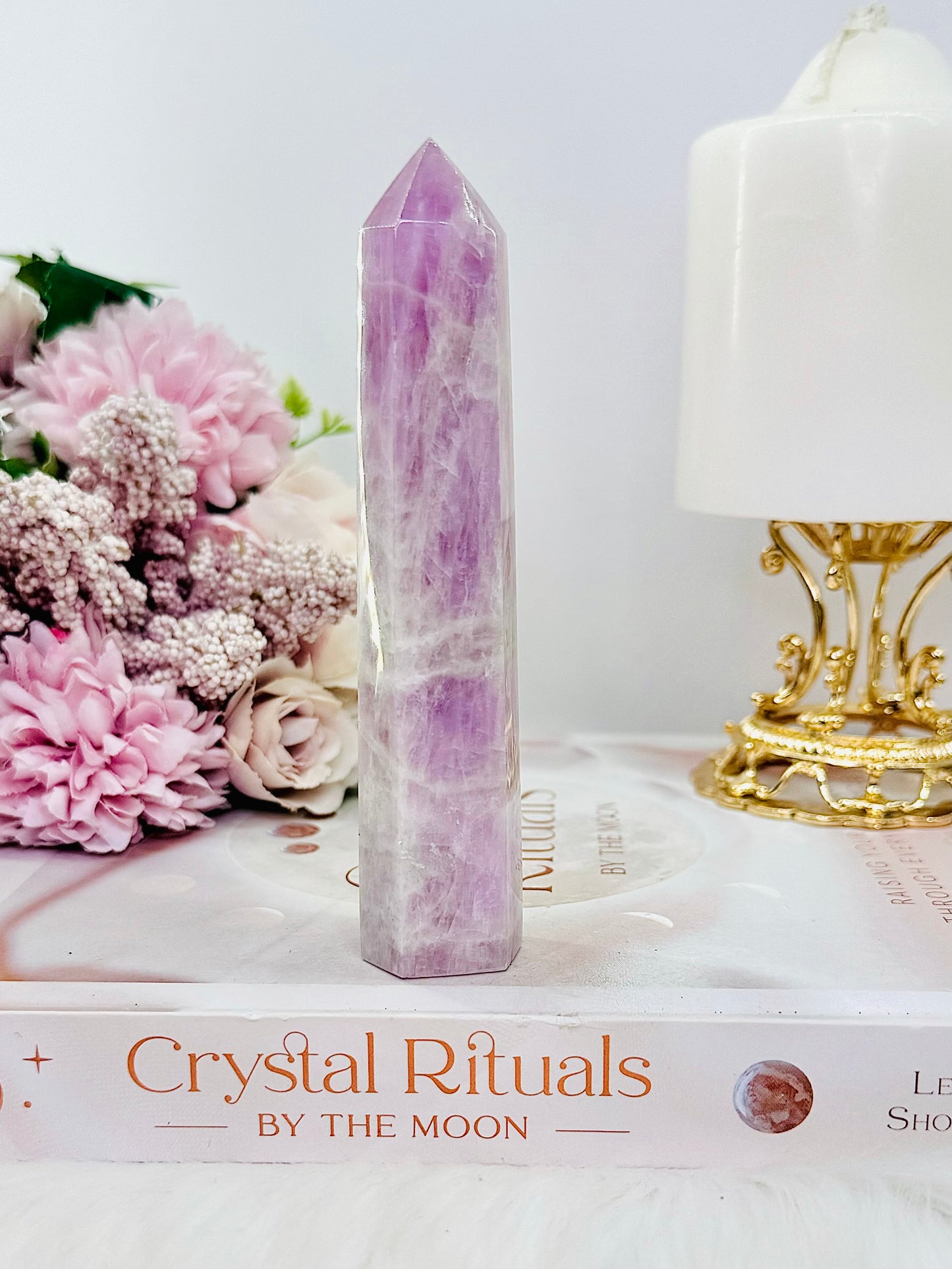 Stunning Tall 12.5cm Natural Kunzite Tower