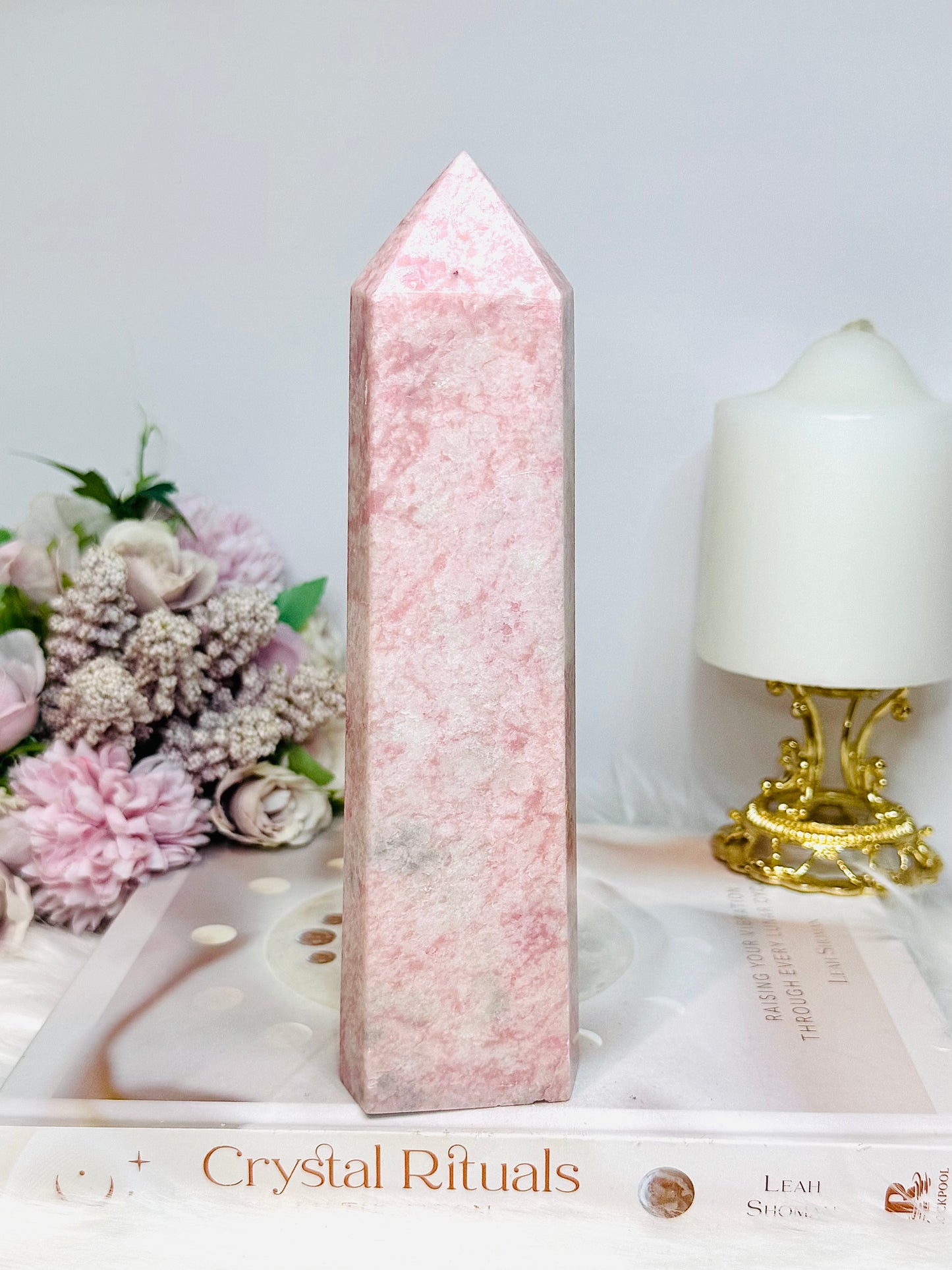 Pink Opal Large Tower 19cm