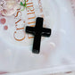 For Protection ~ Black Obsidian Carved Cross