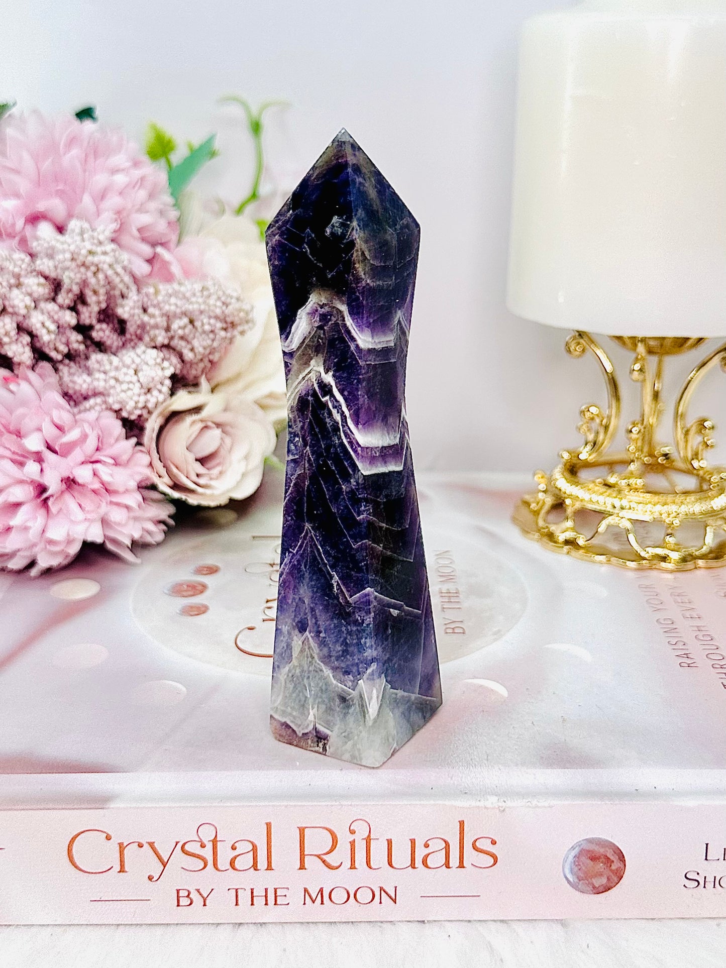 Absolutely Gorgeous Uniquely Cut Dream | Chevron Amethyst Tower 12cm