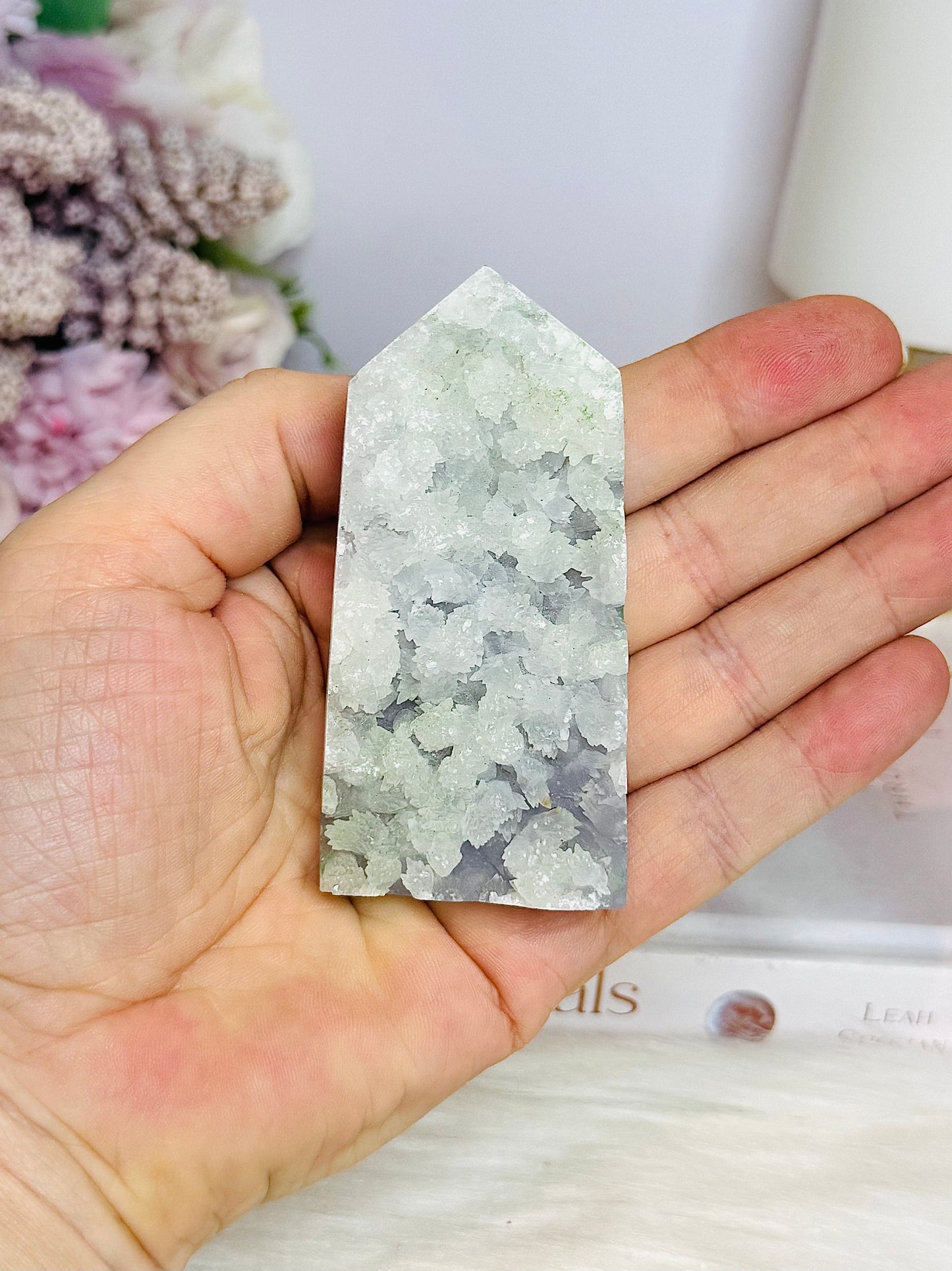 Druzy Blue Lace Agate Tower 8cm