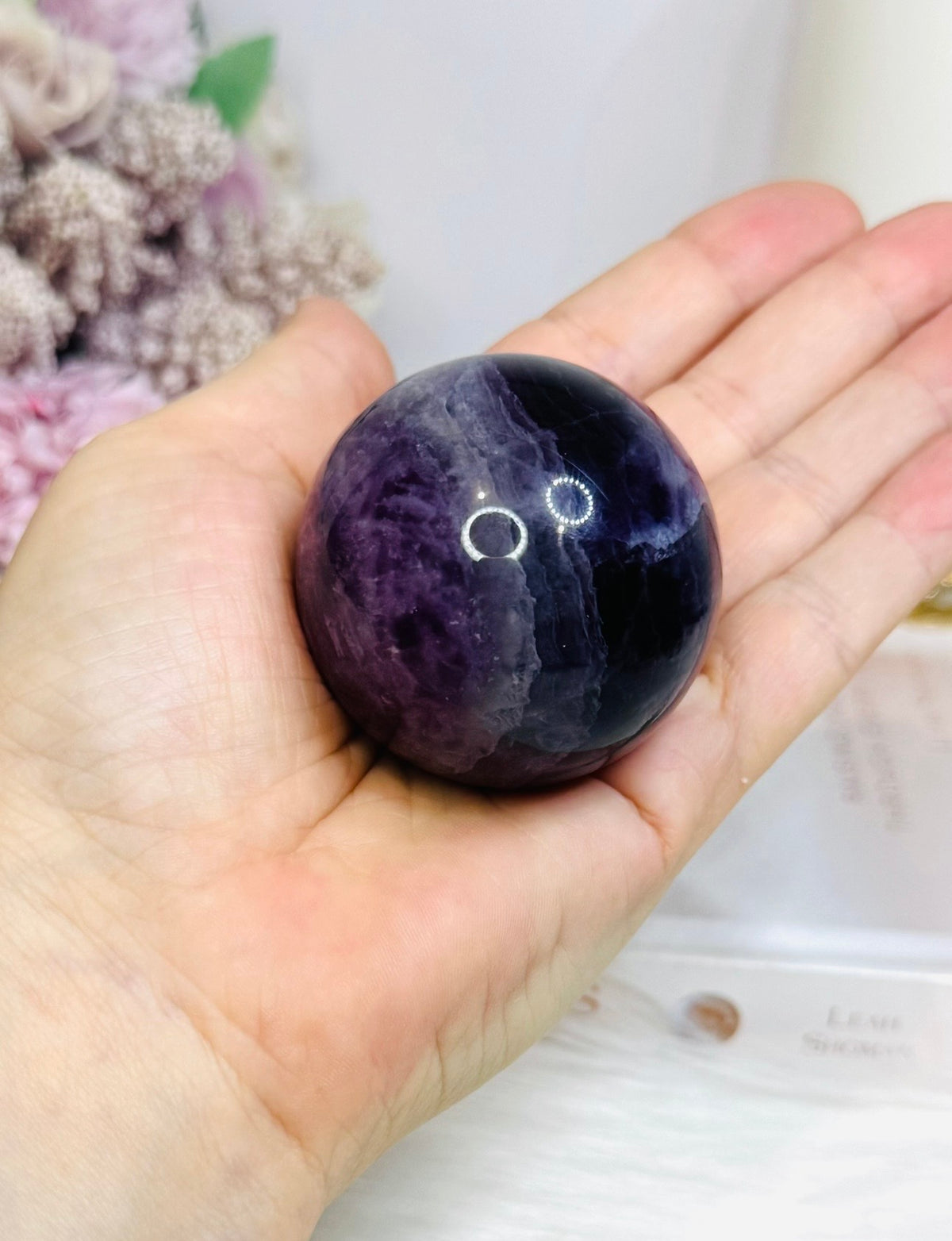 Purple Fluorite Sphere on Stand 195g