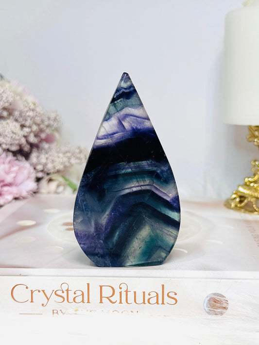 Rainbow Fluorite Flame 9.5cm