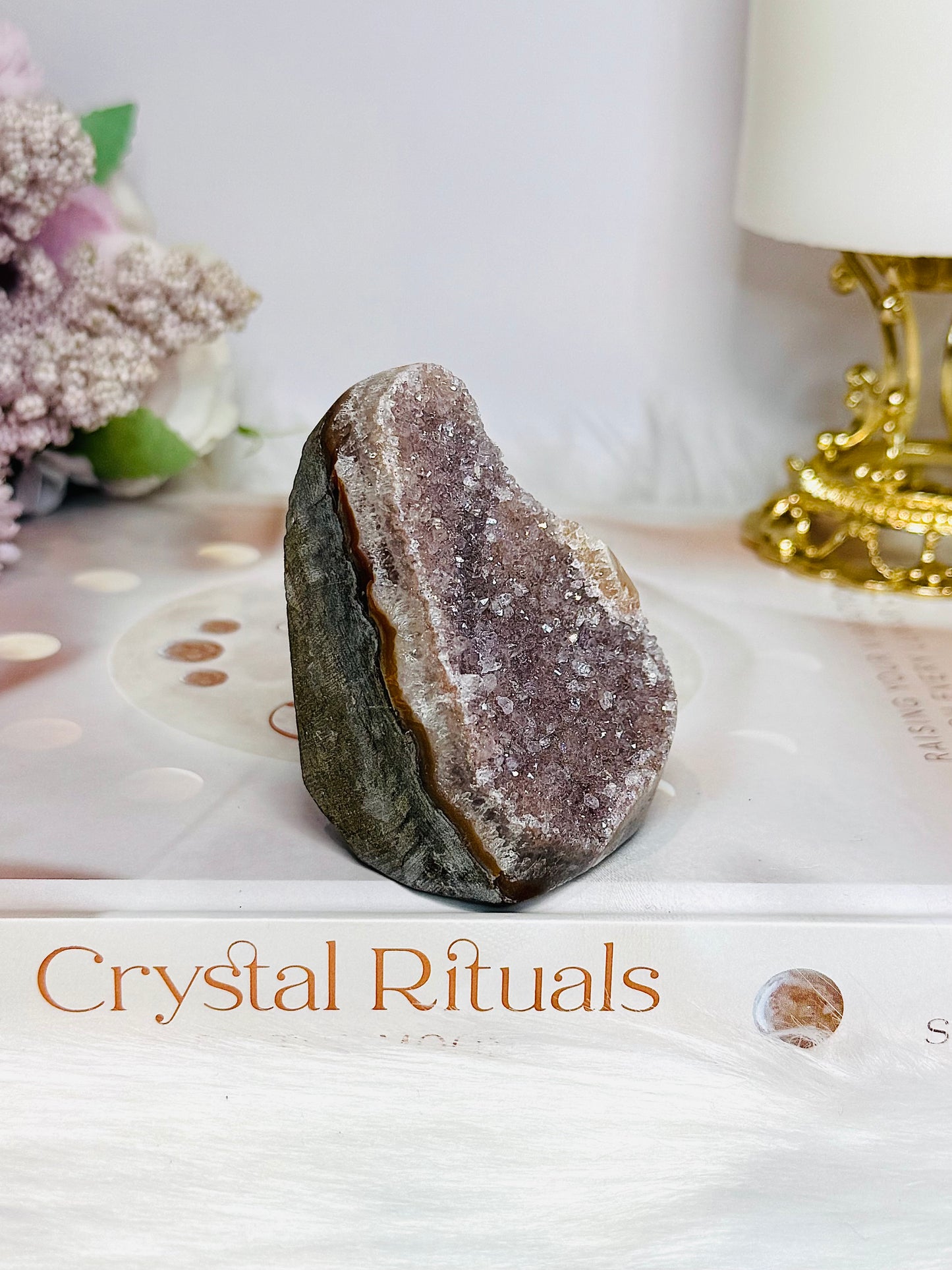 Galaxy Amethyst Base Cut Cluster 7cm