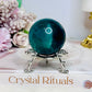 Rare Blue Fluorite Sphere on Stand 160g