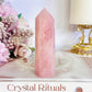 Beautiful 9cm Rose Quartz Tower