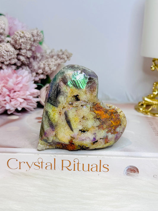 Aura Druzy Sphalerite Chunky Heart 7.5cm