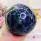 Huge Gorgeous 1.93KG Purple & Green Fluorite Sphere On Stand