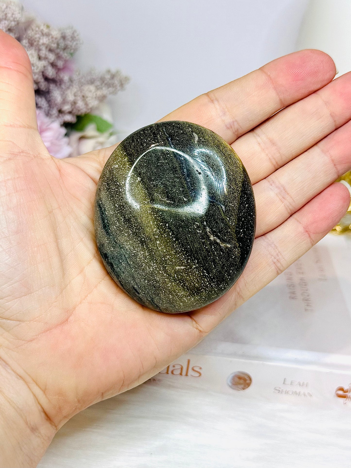 Large Ocean Jasper Palm Stone