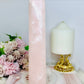 UV Reactive Pink Mangano Calcite Tower | Generator 24cm
