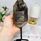 Large Smokey Lemurian Quartz Freeform on Stand 20cm 770g