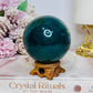 Large Green Jasper Sphere On Stand 432g