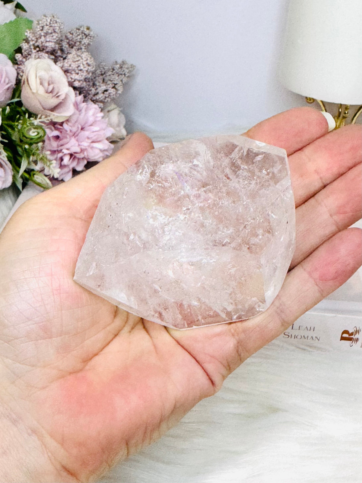 Clear Quartz Polished Freeform with Rainbows 234g