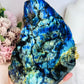 Large Labradorite Slab Double Sided Flash 22cm On Stand