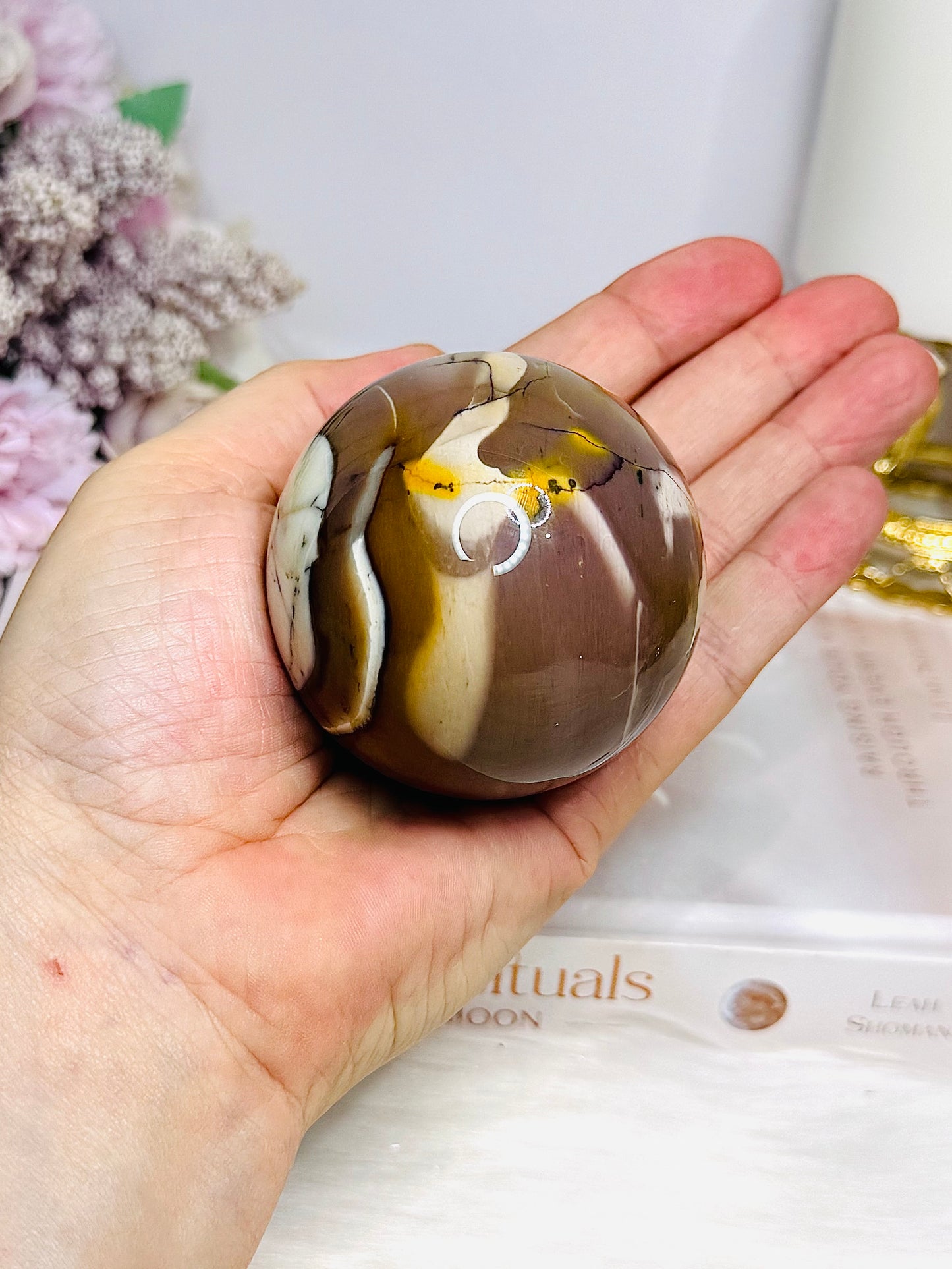 Mookaite Jasper Sphere on Stand 276g