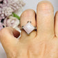 Sterling Silver Rose Quartz Ring Size 8