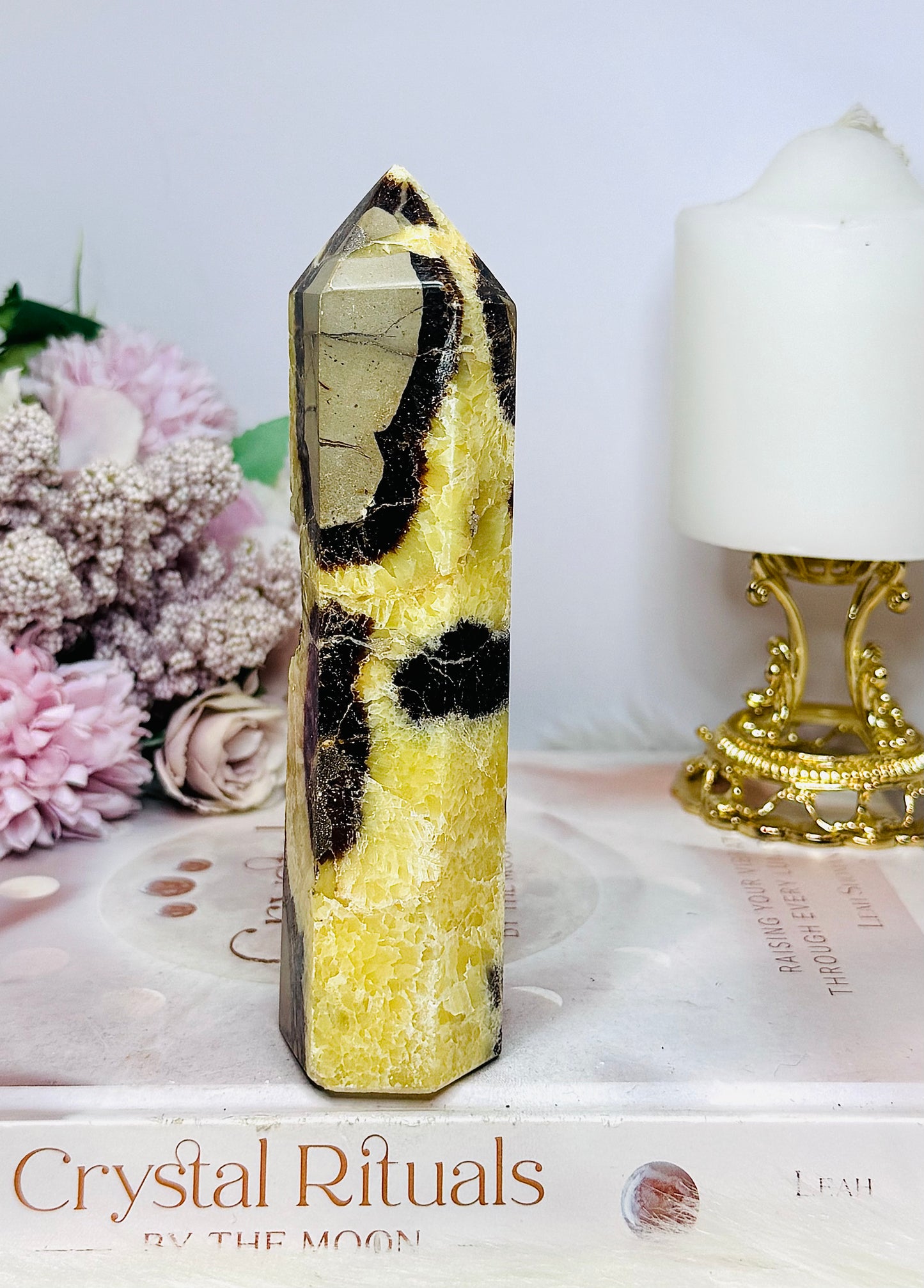 Large Septarian Druzy Tower 15cm