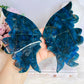 Blue Apatite Butterfly Wings on Stand 25cm ~ Discounted as right side wing has been repaired