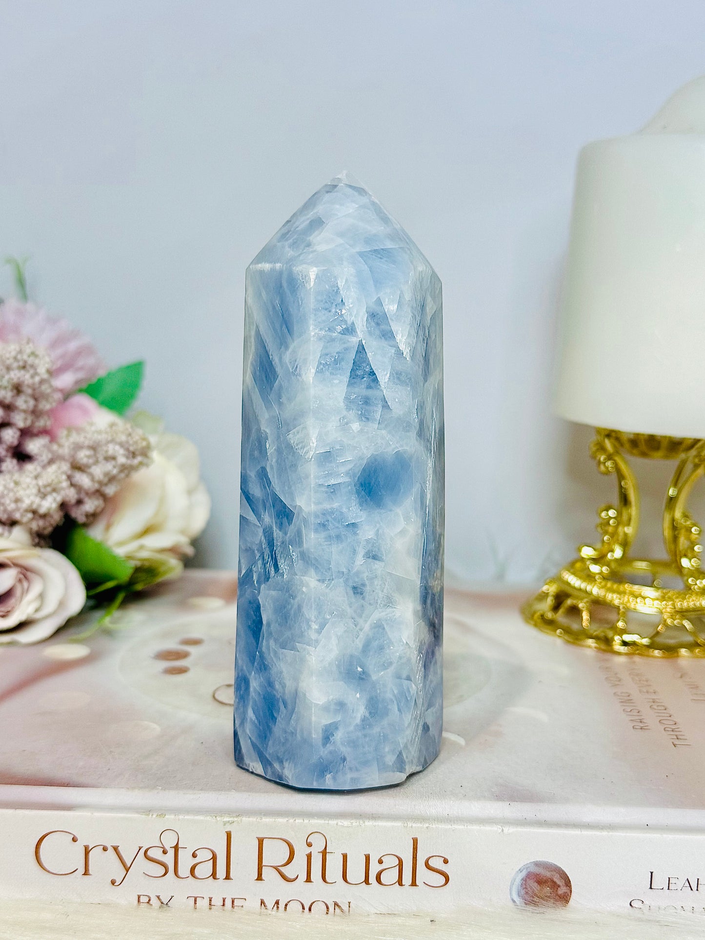 Blue Calcite Large Chunky Tower 12cm