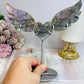 Purple Labradorite Heart with Wings ~ Each piece is full of flash 18cm