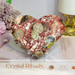 Large Money Agate Heart on Stand 12cm
