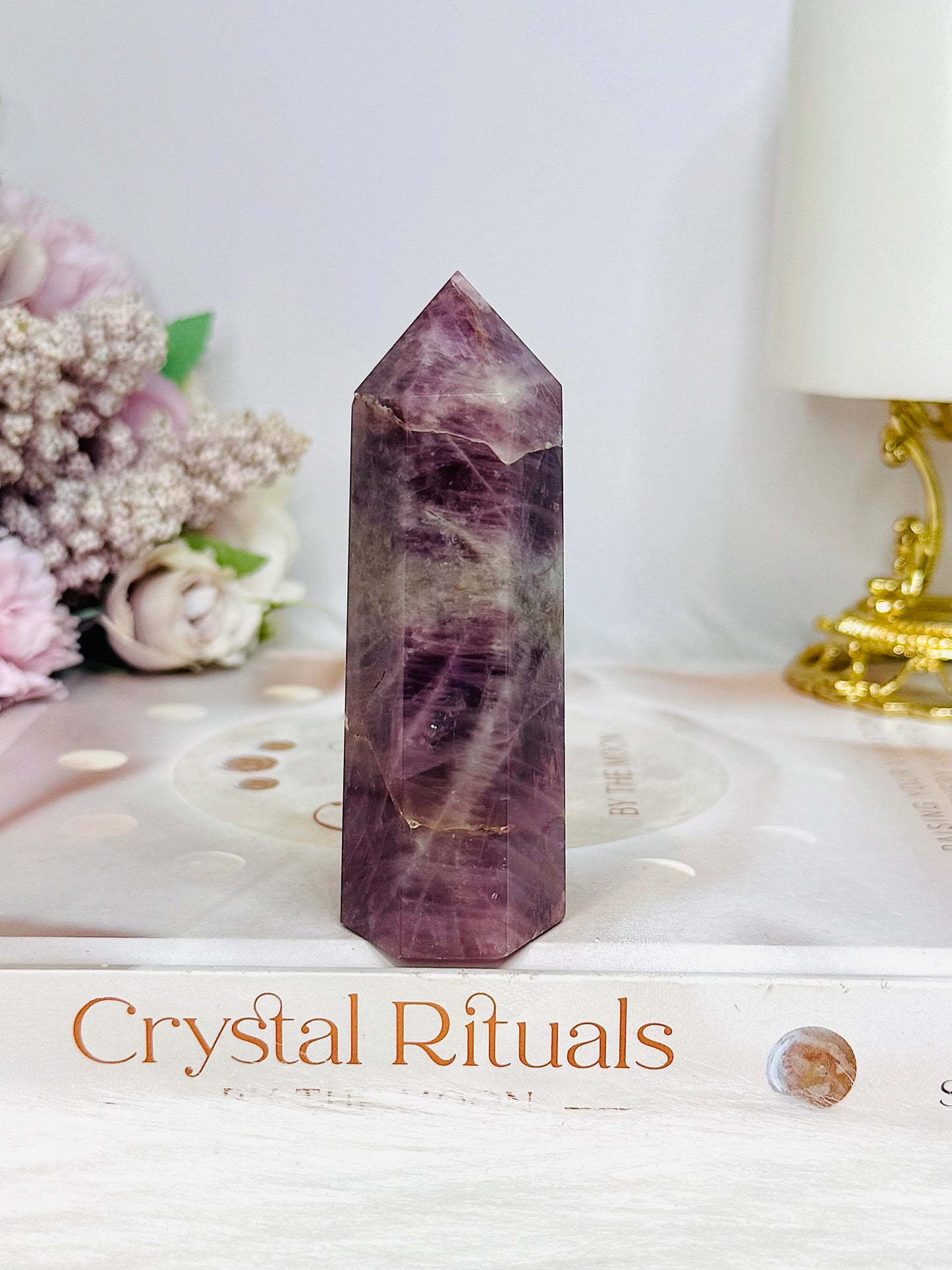 Lavender Rose Quartz Tower 9cm